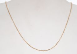 A 15ct gold chain necklace with clip bar