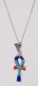 An Egyptian revival, silver ankh pendant