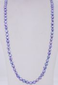 A good purple baroque pearl necklace wit