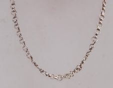 A hallmarked fancy chain link necklace w