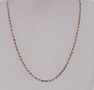 A 925 silver Italian rope twist chain wi