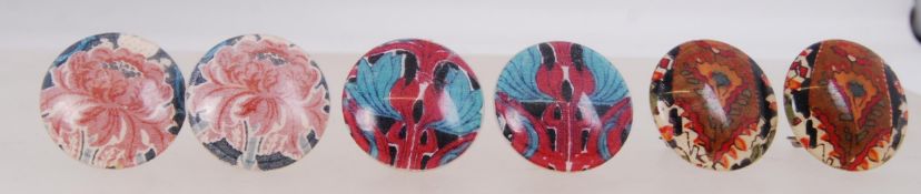 Three pairs of vintage Liberty print cli