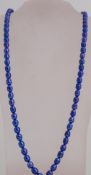 A good blue baroque pearl necklace with