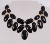 A large 925 silver festoon necklace set