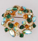 A large 1960's rhinestone brooch by Sphi