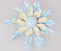 A 1960's large enamel flower brooch with