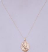 A 9ct gold chain necklace. Hallmarked Bi
