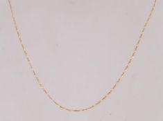 A 14ct gold Italian Figaro chain necklac