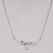 A 925 silver pendant necklace with Art N