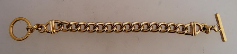 A vintage signed gold tone chain link br