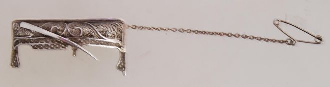 A vintage Maltese silver filigree brooch