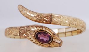 A rolled gold Art Deco articulating wra