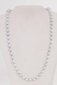 A good grey pearl necklace strung with k