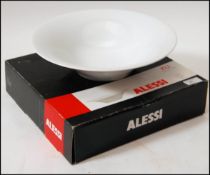 Alessi Ku Salad Bowl / Serving Bowl , quality porcelain plain white , complete in original box.