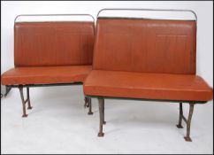 A fabulous pair of mid century / believed 1960's vintage bus seats.