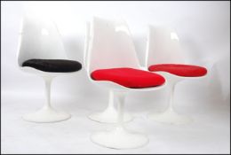 A set of 4 believed original Eero Saarinen ' tulip ' chairs designed in 1956 for Knoll