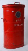 An unusual early 20th century painted metal Fire bucket Industrial Container - Fisaf Bristol.