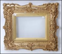 A 19th century excellent gilt plaster Adams revival - rococo picture frame.