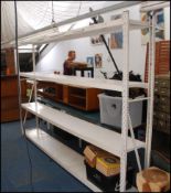 A large contemporary Industrial style modernish set of bookshelves.