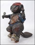 An unusual 1970's vintage / retro resin cast fairground - show model of a singing beaver.