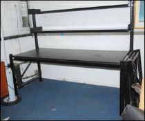 A 1980's modernist large modular Industrial office desk.