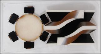 A rare and unusual designer 1970's cellulose on perspex sculpture painting entitled ' Power I ' by