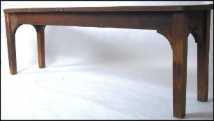 A large 19th century Industrial / school / factory pine table.