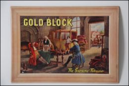 An original mid century shop advertising card ( easel backed hanging / - counter top ) for Gold