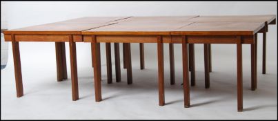 A mid century retro modular large coffee table in solid maple.