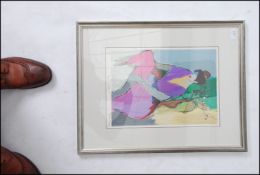 Isaac Tarkai ( 1935 - 2012 ) An Isaeli limited edition print entitled Purple Ladies I.