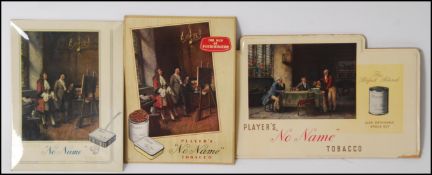 A set of 3 original mid century shop advertising cards ( easel backed hanging / - counter top ) for