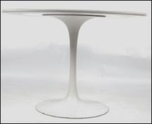 A 1970's large Eero Saarinen for Arkana white tulip table.