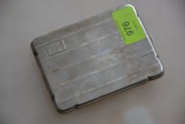 A silver hallmarked cigarette case havin