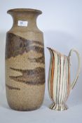 2 West German 1970's retro ceramic vases,