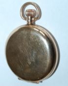 An early 20th century hallmarked 9ct gold open faced pocket watch marked 9ct / 375, Maker AL.D.