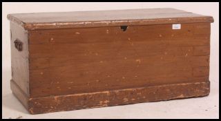 A late Victorian pine blanket box having