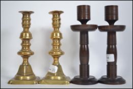 A pair of Victorian brass , lead weighte