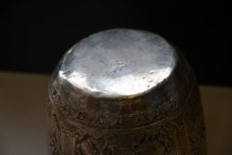 A tested silver 19th century hand beaten