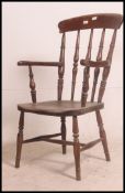 A Victorian beech and elm Windsor chair