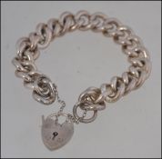 A heavy silver hallmarked belcher bracel