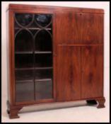 A 1930's mahogany Queen Anne bureau book