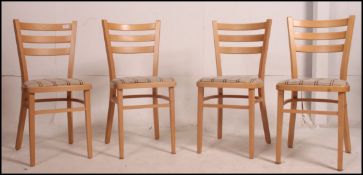 A set of 4 1950's utility vintage beech