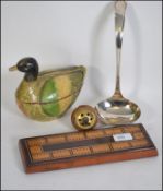 Treen plumb bob line , ' CAMDEN ' cribb