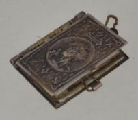 A silver white metal French religious pe