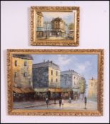 BURNETT , 2 good oil on canvas Paris str