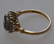 A hallmarked 9ct gold ladies dress ring