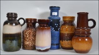 Group of good West German fat lava vases