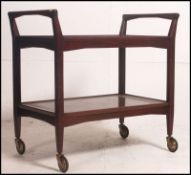 A 1970's Danish tea trolley having chamf