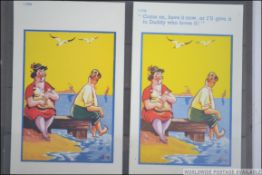 Saucy seaside comic postcard. Artist TROW. Publ. by Richter with INSCRIPTION OMITTED.