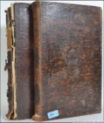 2 19th century leather bound Torah's in hebrew script dating to 1863 & 1867 ( see illustrations )